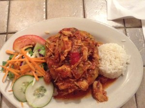Chicken-stuffed mofongo